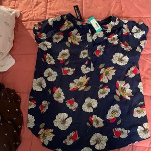 Papermoon  vivier short sleeve, mixed material blouse